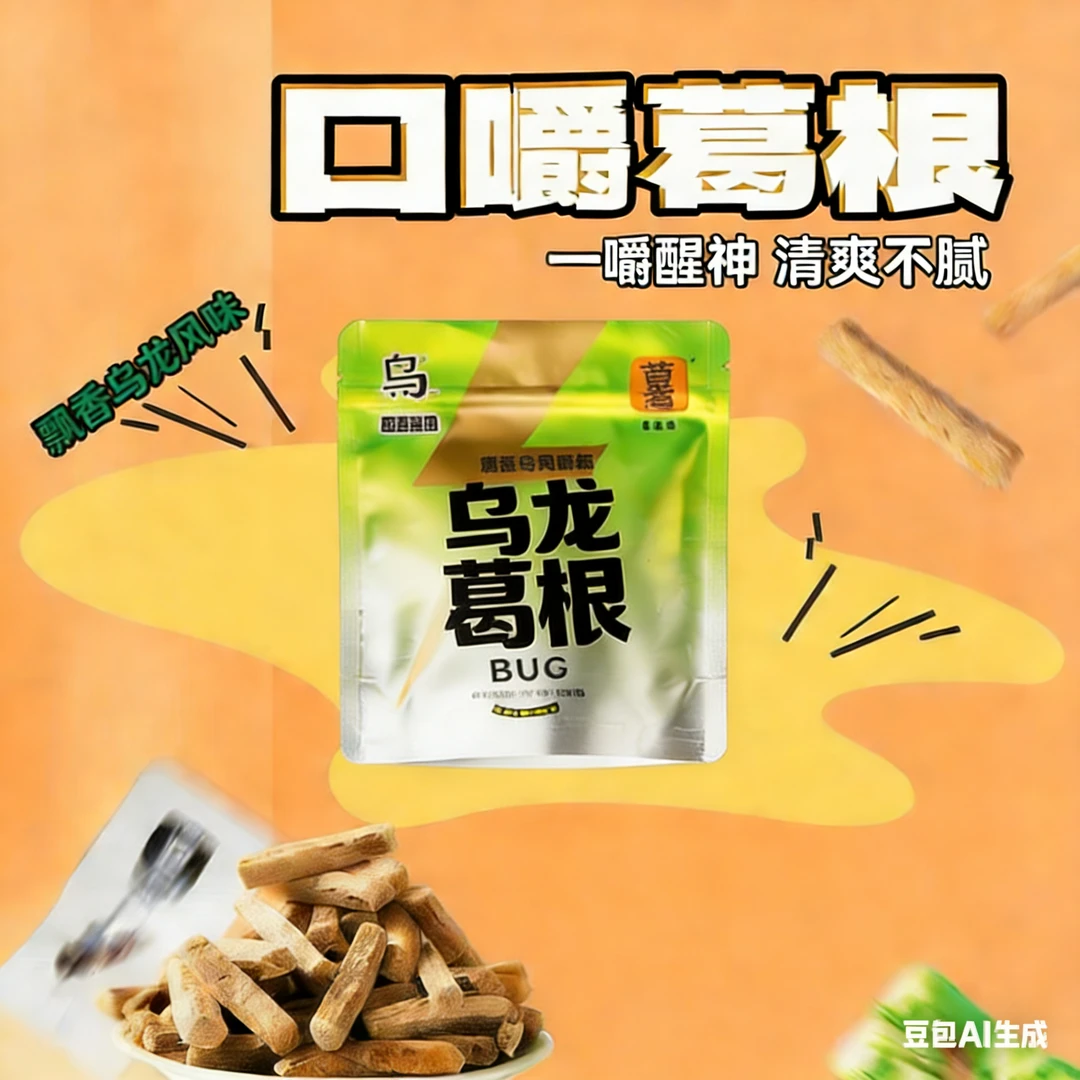 和50 葛根口嚼口香糖多口味熬夜解乏休闲零食