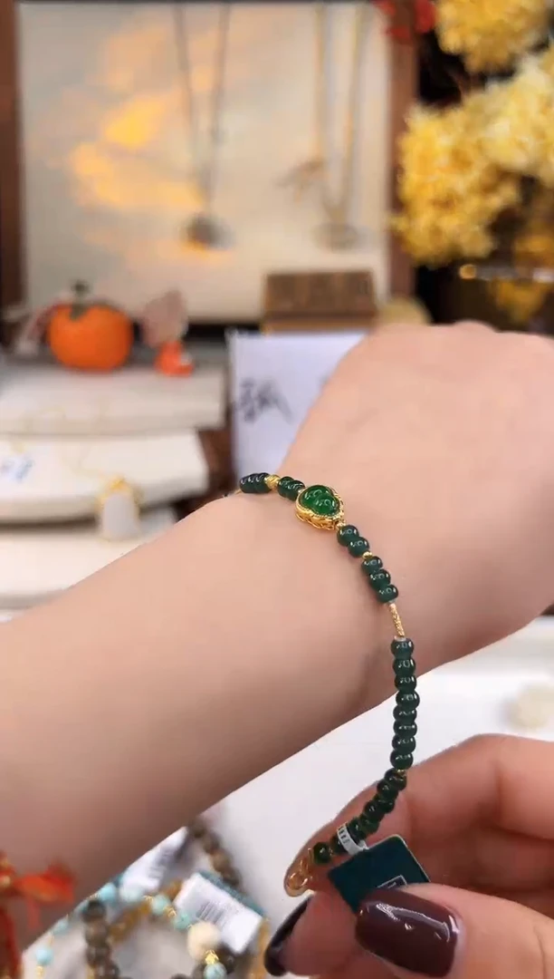 【闪购商品】翡翠手饰18K金镶嵌@@F921H015702