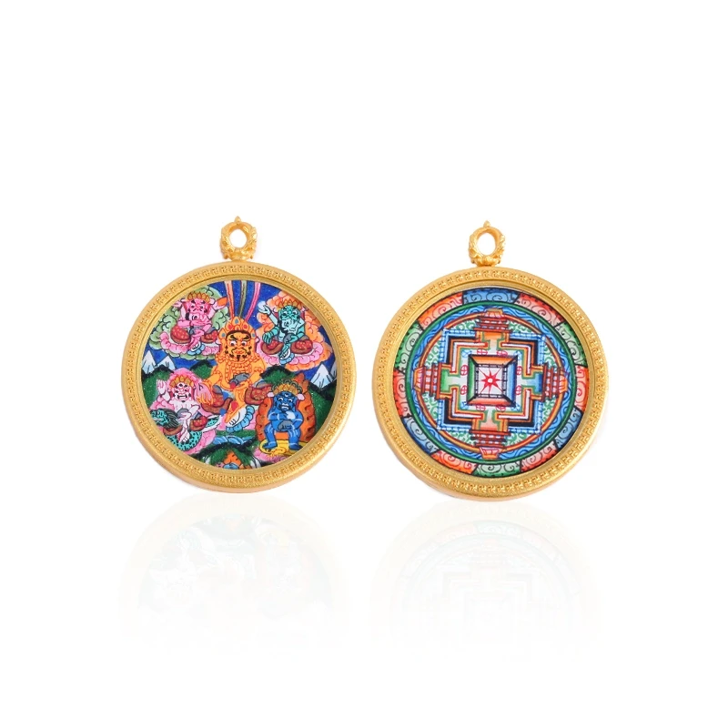 合金吊坠 【逍遥】五路财神唐卡吊坠*JZTK/DU240703815/