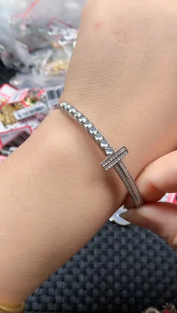 银S925镶嵌戒指翡翠天然A货缅甸翡翠