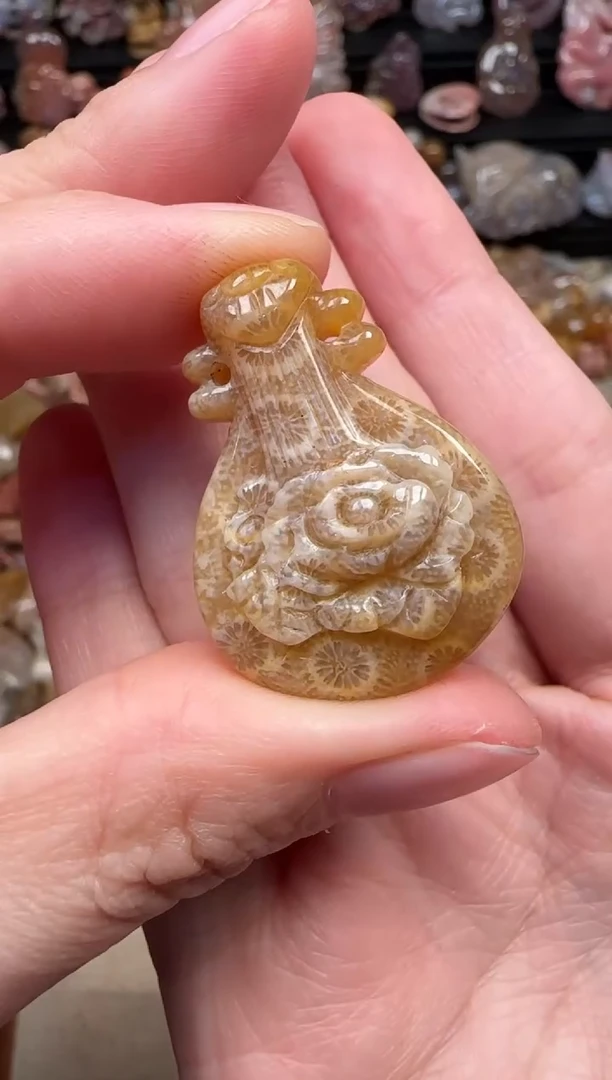 颈饰未镶嵌硅化珊瑚（珊瑚玉）707