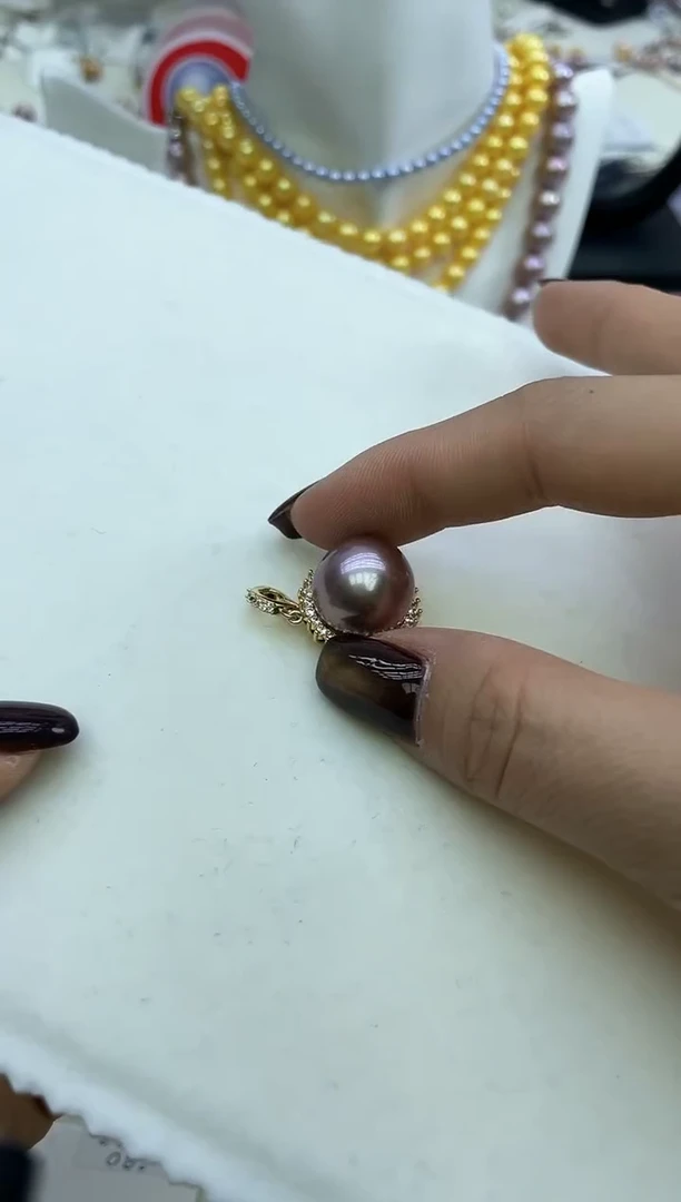 未镶嵌吊坠淡水珍珠紫色系