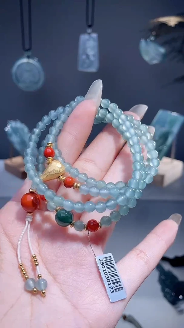 颈饰未镶嵌翡翠珠链