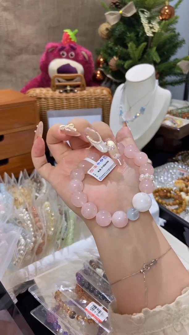 水晶手串未镶嵌孤品捡漏均匀瑕疵介意勿拍