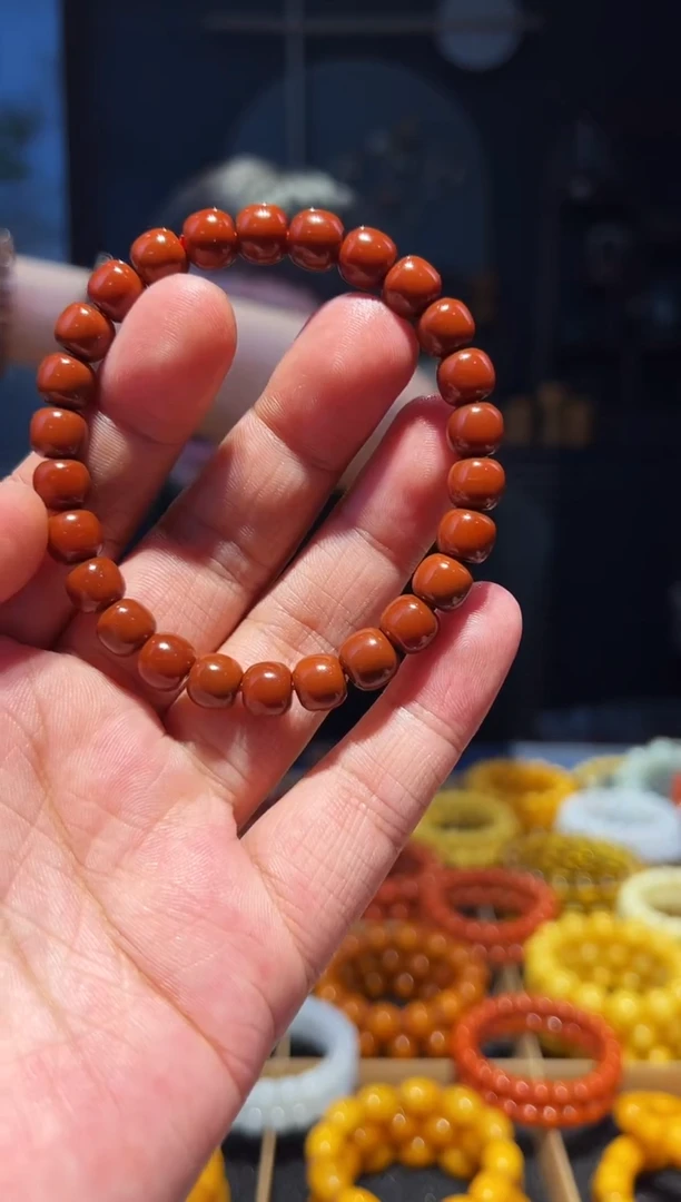 未镶嵌手串南红玛瑙8+牛血
