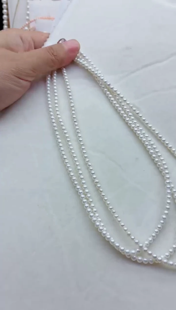 淡水珍珠合金项链多样性发其一，非无暇