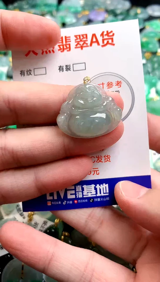 翡翠18K金镶嵌颈饰14006187