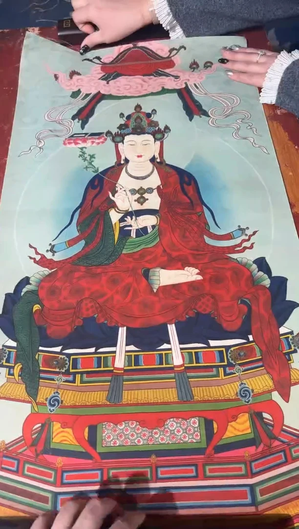 卷轴画龙妹的唐卡tk16