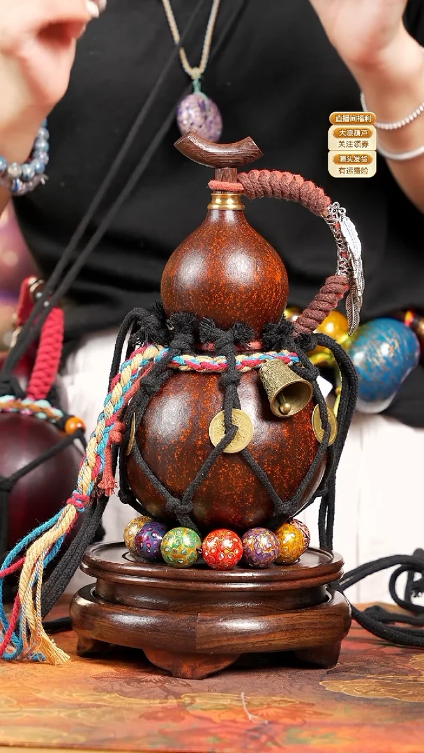 WO072网兜款葫芦不包手串及旋转底座