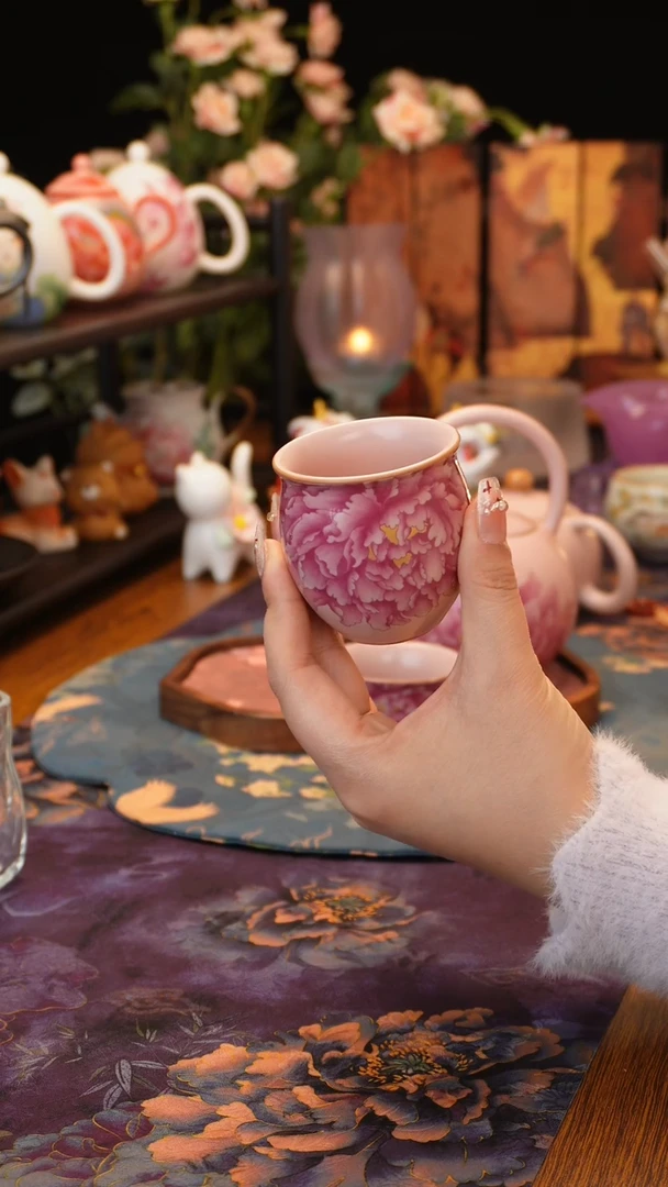 【闪购商品】粉汝牡丹蛋杯······