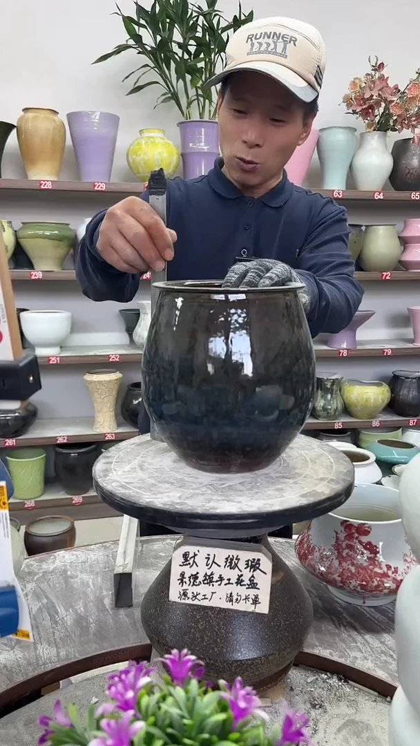 12-2-高22口14瑕-花盆