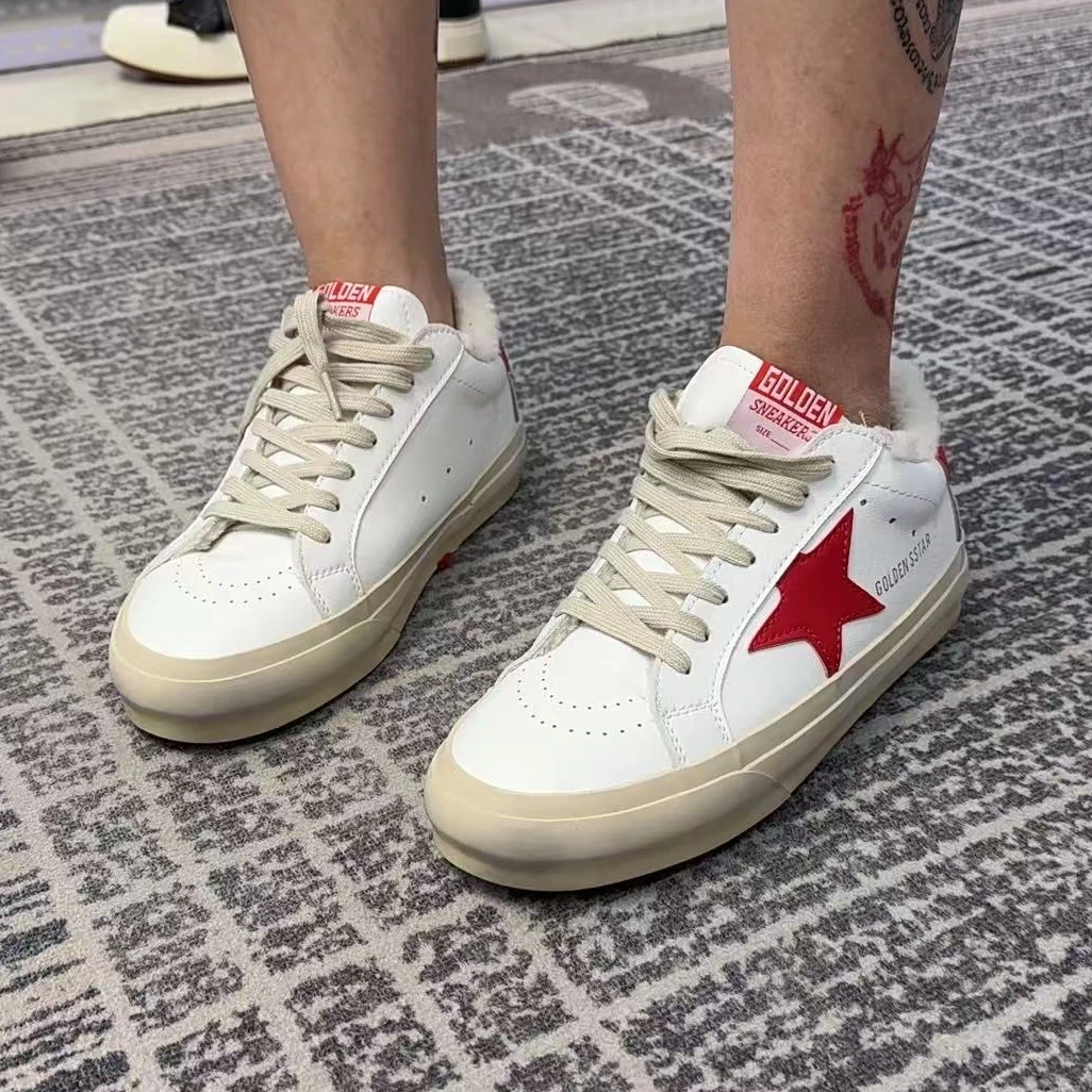 流行款小红星休闲棉鞋--5042-1