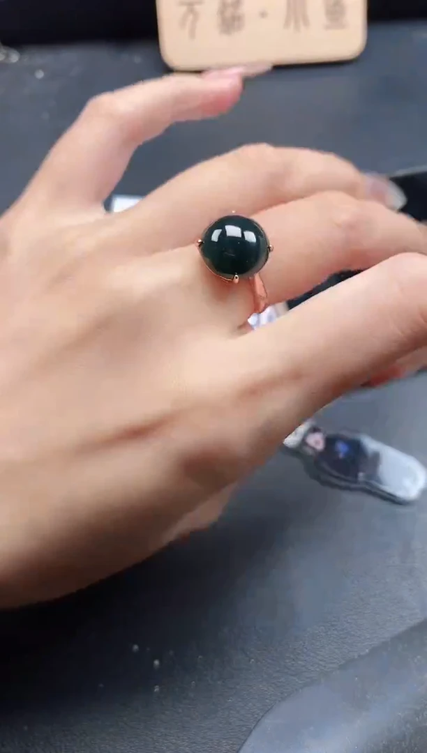 银S925镶嵌戒指翡翠51151