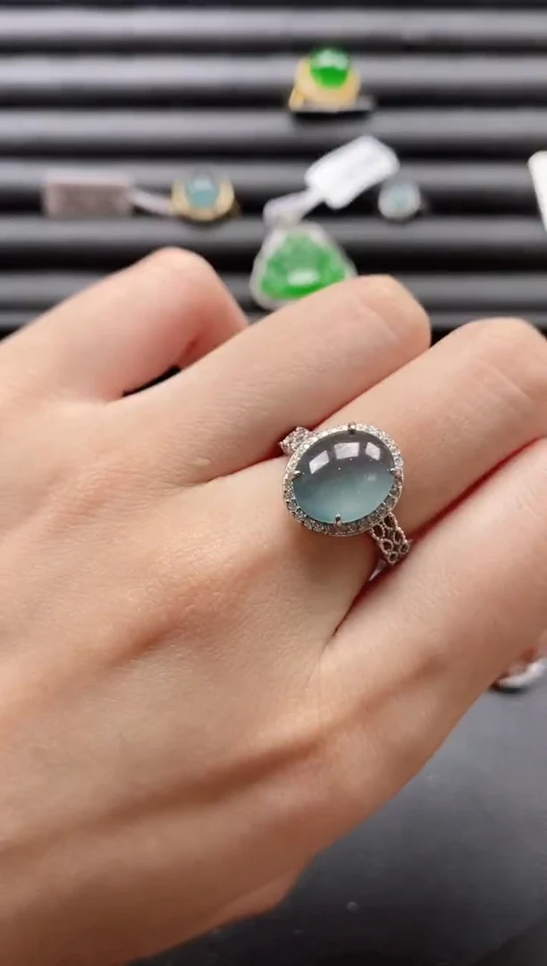 【闪购商品】翡翠戒指银S925镶嵌511511