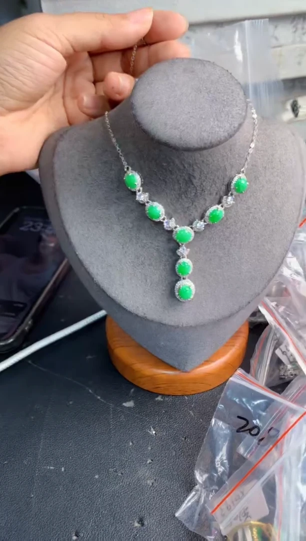 银S925镶嵌戒指翡翠2222----3