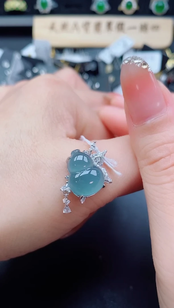 吊坠(赠链)银S925镶嵌翡翠508
