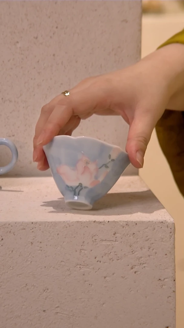 有田烧-雾漫玉兰-芙瓣茶杯