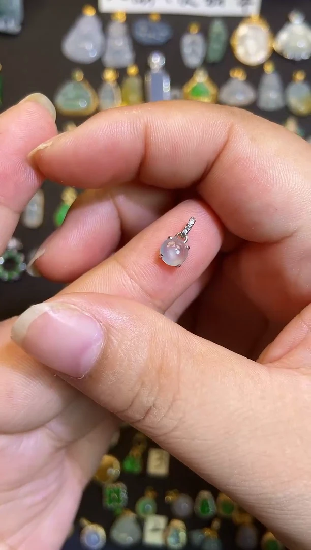 吊坠(不含链)银S925镶嵌翡翠1