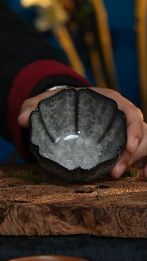 【闪购商品】【1221】已开价 黑冰六方大菊杯