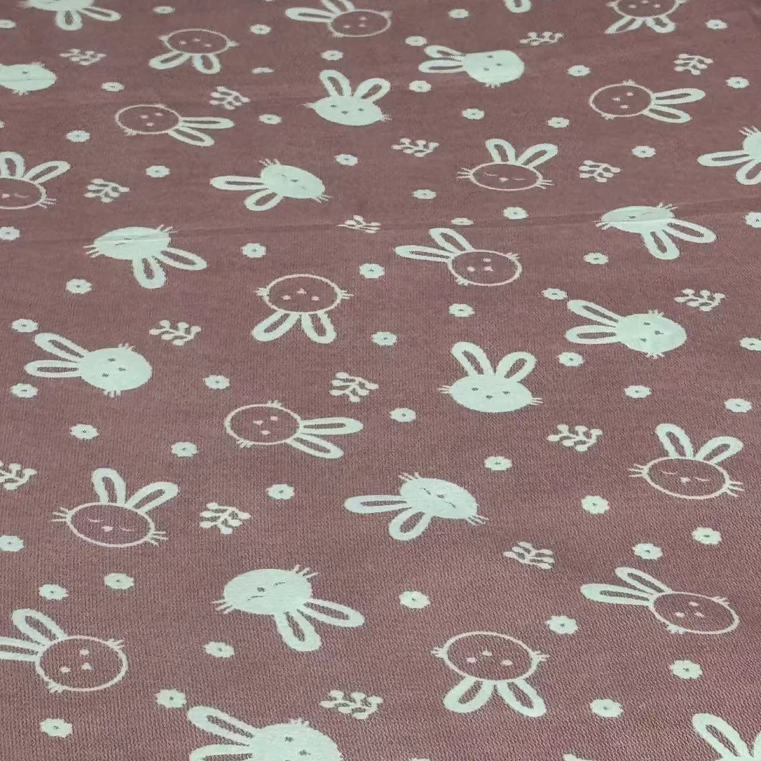 (粉丝专属)1.5*2.3紫粉色小兔小布头