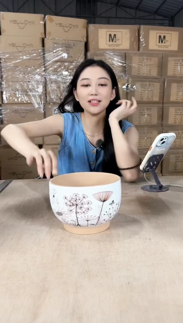 大碗紫砂素色小号16x11