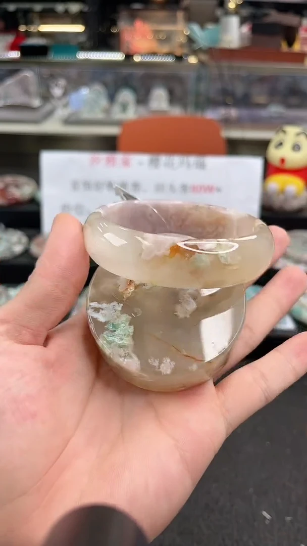 未镶嵌手镯石英质玉64圈口 （赠品镯心）300598