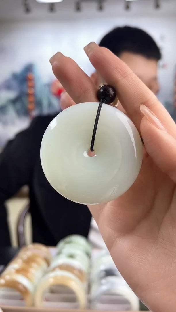 【闪购商品】和田玉吊坠未镶嵌白玉平安扣