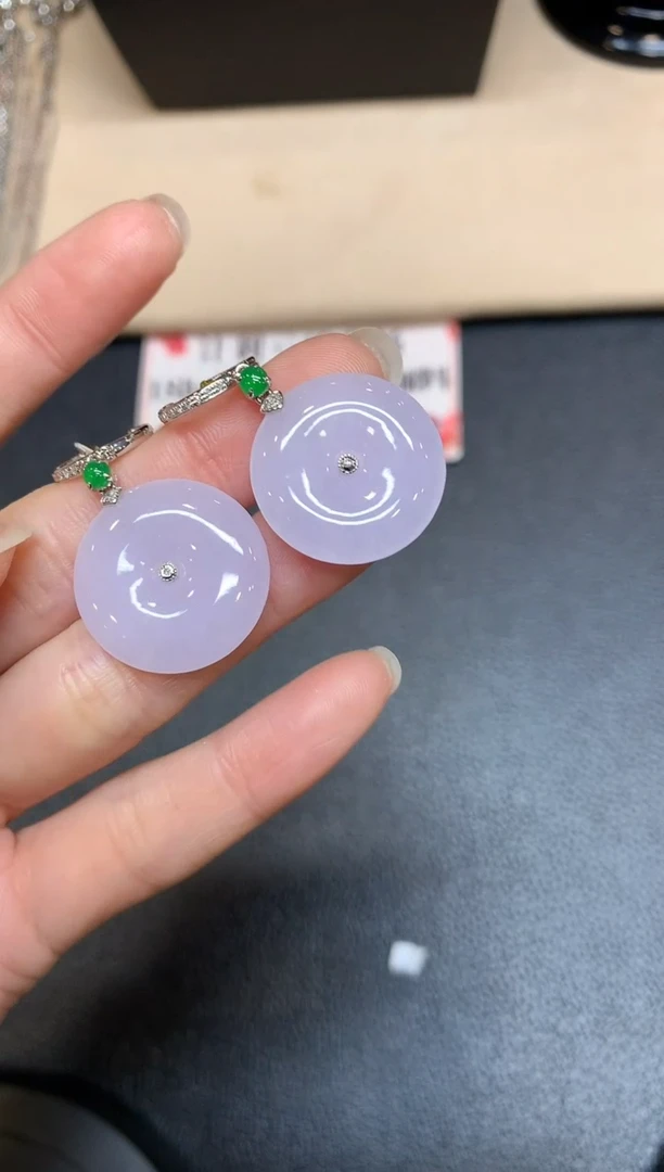 【闪购商品】翡翠耳饰18K金镶嵌【无鉴赏期