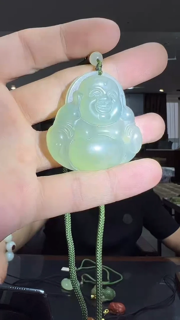 未镶嵌蛇纹石玉颈饰佛公-多样性发货其中发一