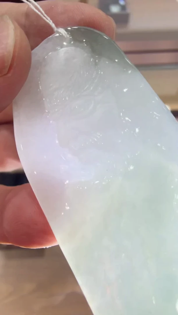 未镶嵌挂件翡翠A货翡翠孤品国雕谢林工