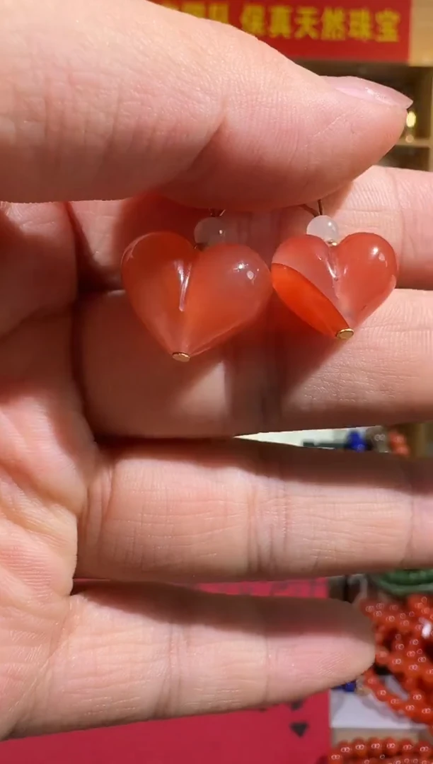 吊坠(不含链)银S925镶嵌南红玛瑙约15mm南红屁桃吊坠多样性发一