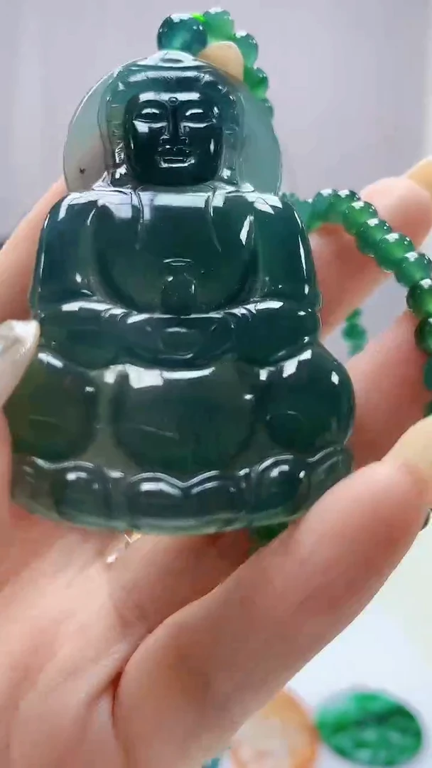 定制翡翠未镶嵌4852DD-毛货挂件观音142