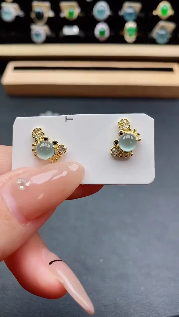 银S925镶嵌戒指翡翠1