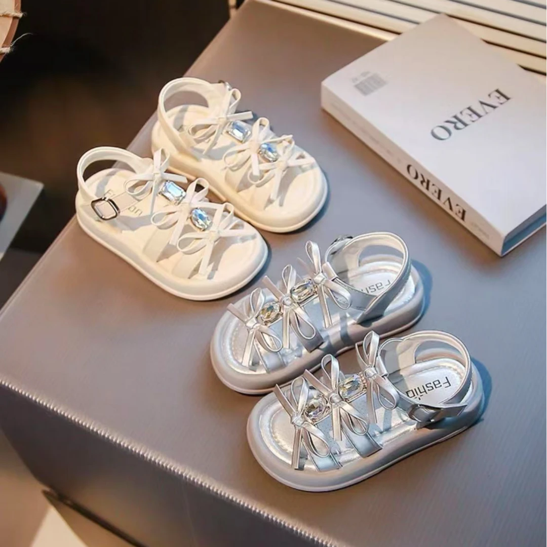 女童包头凉鞋夏季2025新款儿童鞋子爱莎公主鞋小女孩宝宝凉鞋软底
