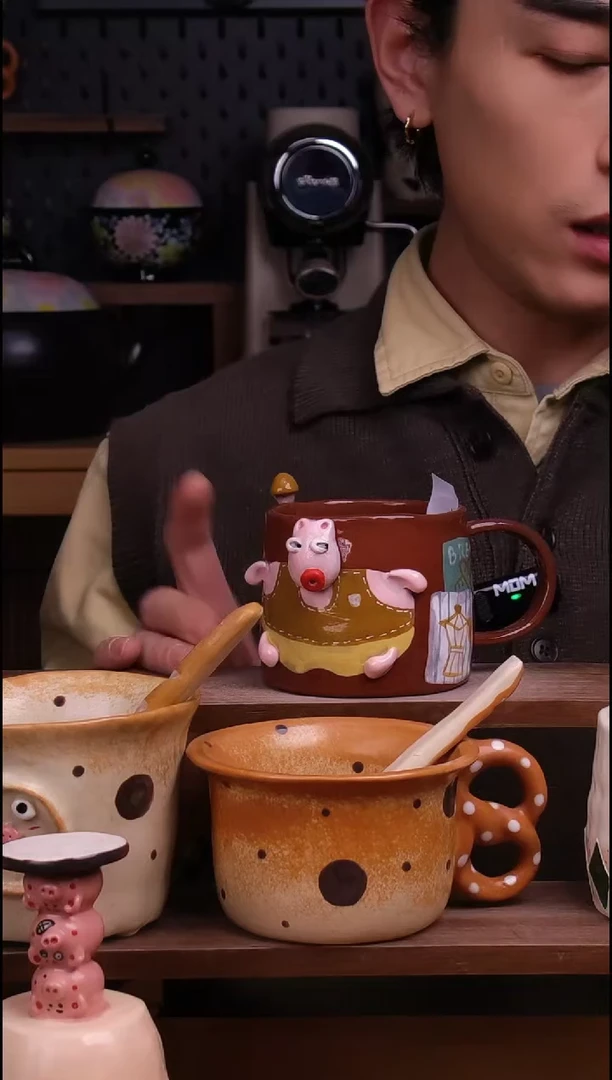 杯子景德镇可爱设计师款陶瓷32