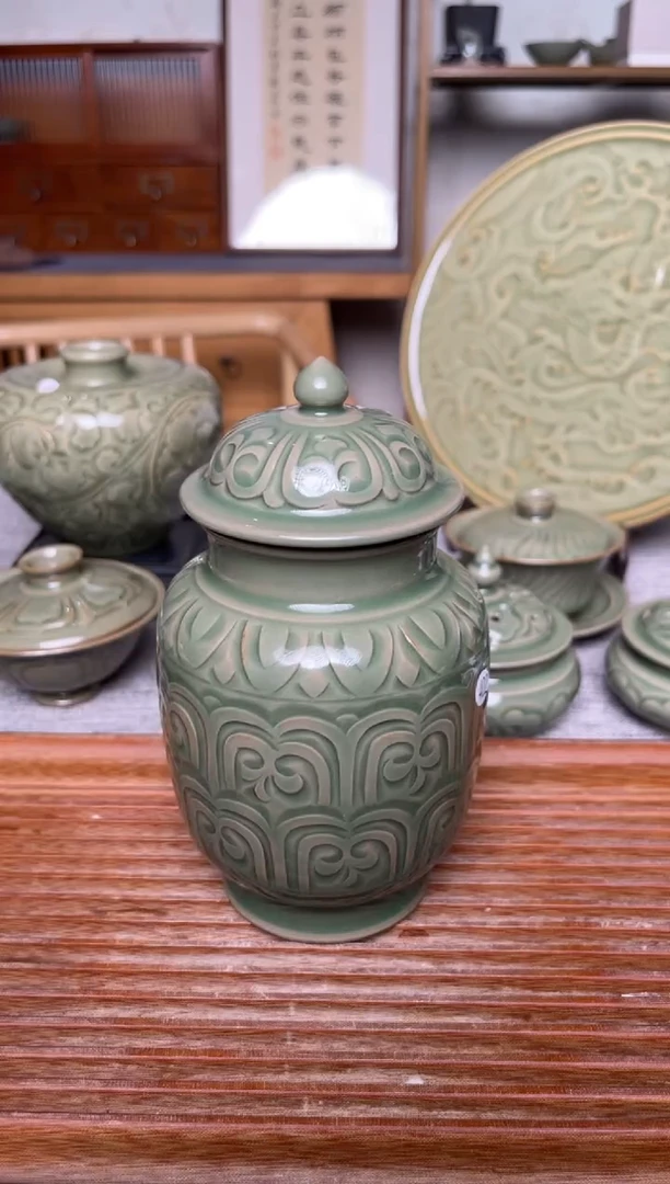 其他402纯手工秘色茶叶罐