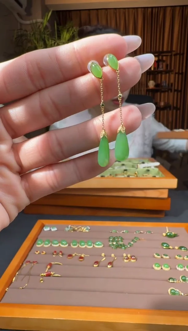 和田玉18K金镶嵌颈饰153黄设计5.28多样性拍一发一