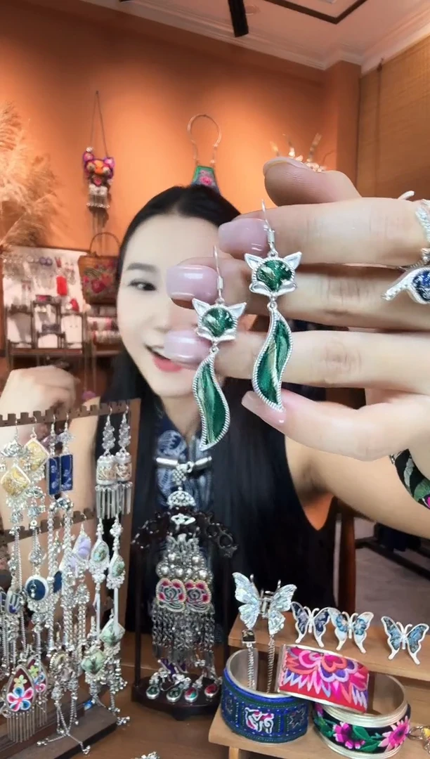 刺绣纯手工民族风耳环