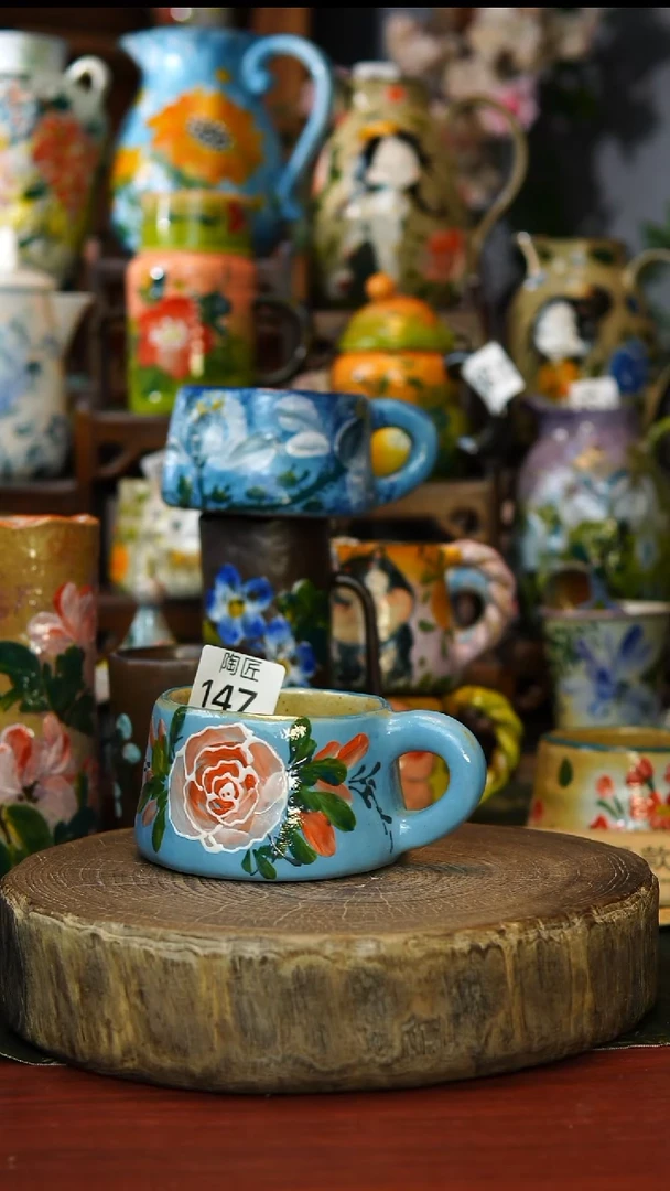 陶瓷147景德镇手工手绘釉下彩