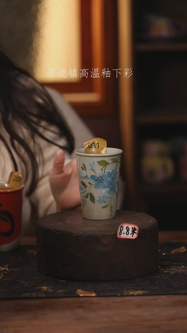 陶瓷景德镇高温釉下手绘陶瓷@L031@