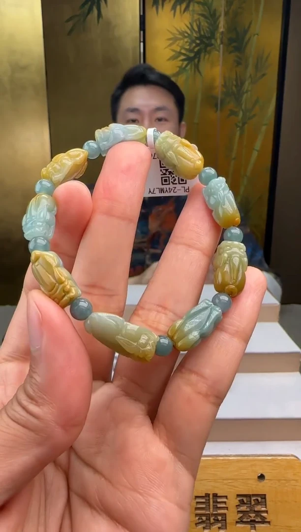 未镶嵌手链翡翠多样性发其一XM@@960Q3J07642