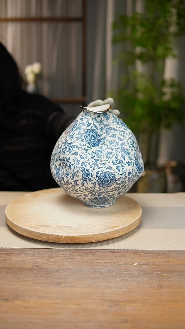 【闪购商品】陶瓷  花器青花瓷缠枝莲大肚