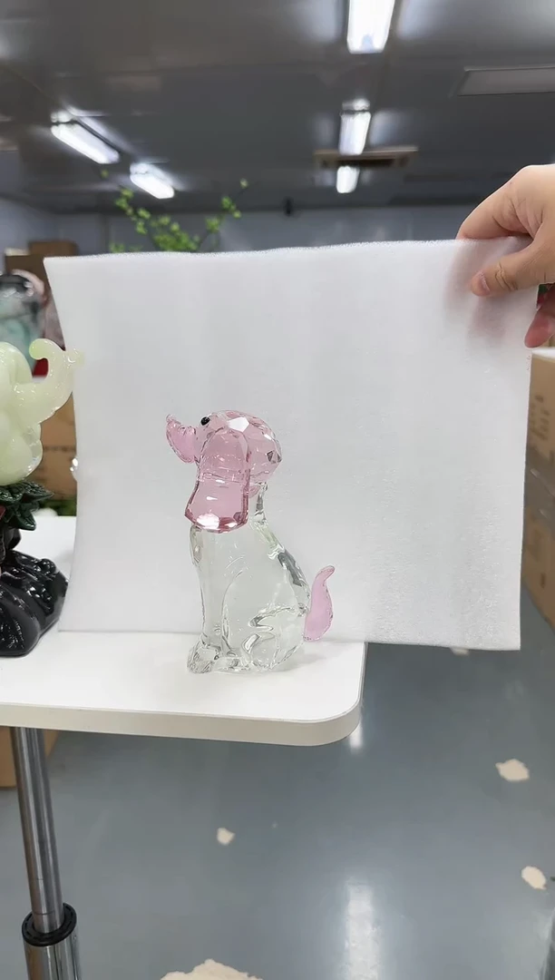 花间集水晶琉璃摆件     狗