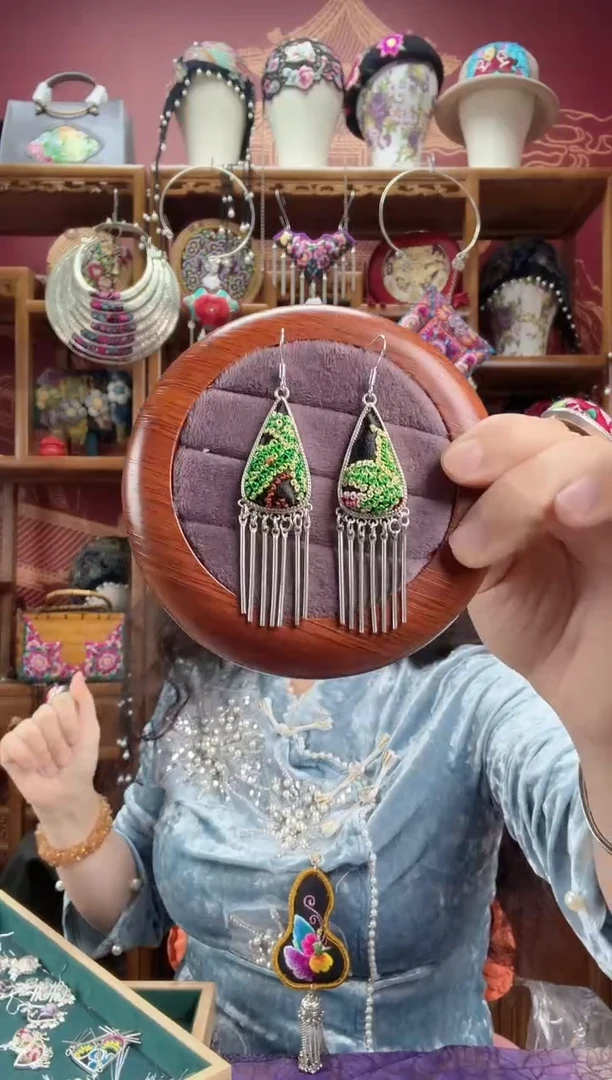 刺绣耳环20 甜甜家