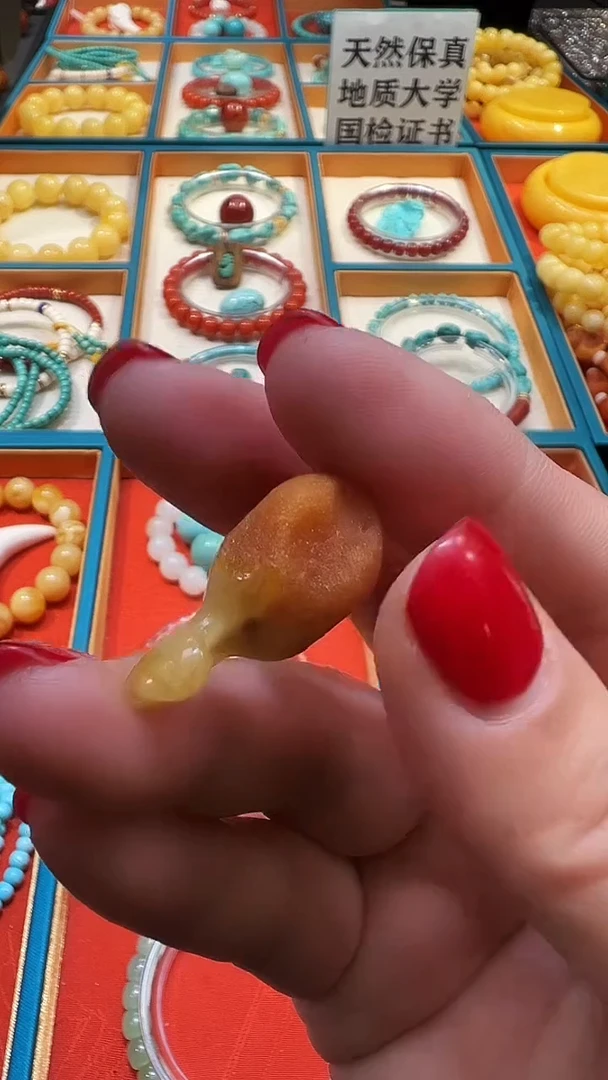 蜜蜡颈饰未镶嵌蜜蜡精工小鸡腿