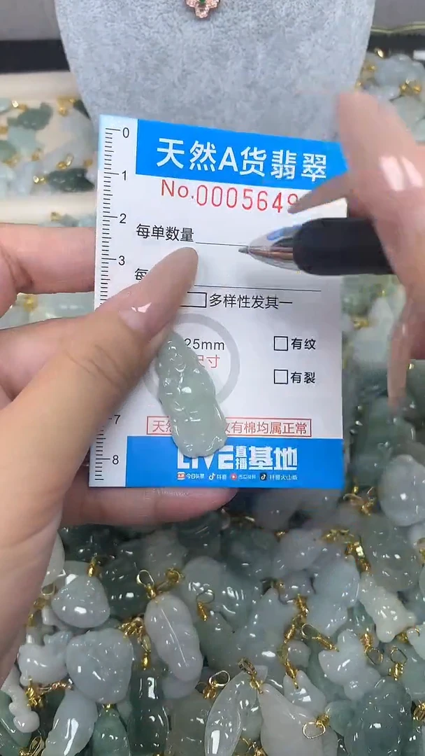 翡翠未镶嵌颈饰净货挂件-5649