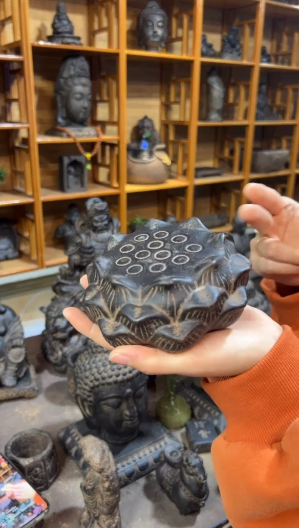 陶土莲蓬实心底座