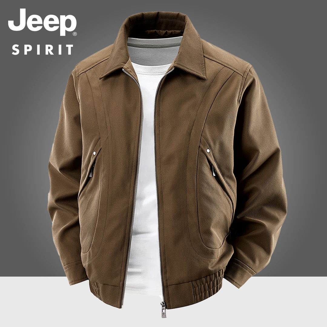Jeep吉普男士翻领夹克2025秋冬新款美式工装复古潮流休闲夹克外套
