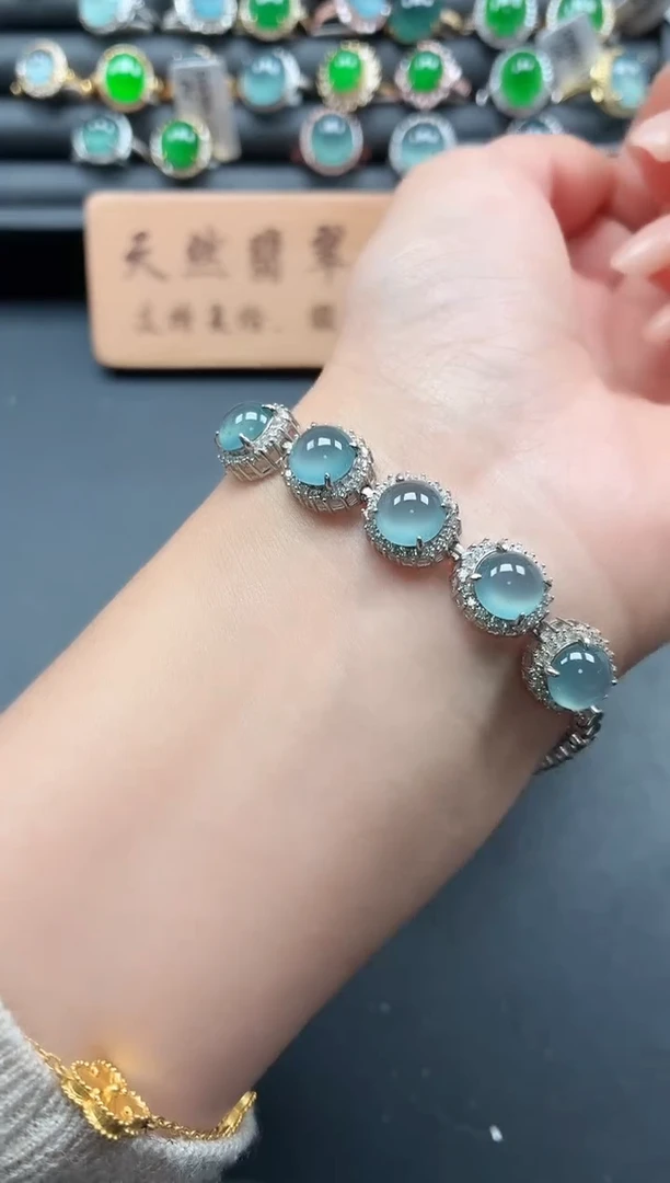 银S925镶嵌戒指翡翠111