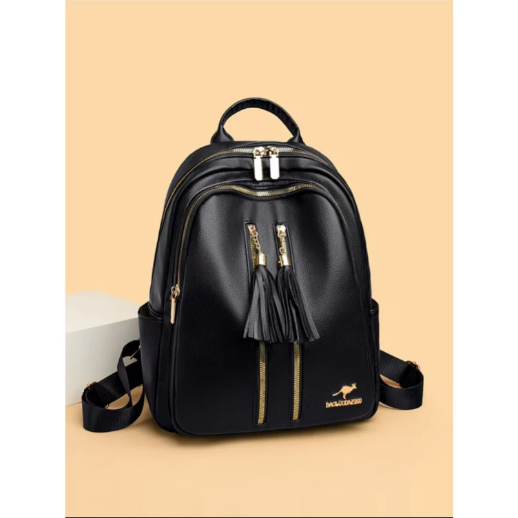 新款时尚百搭潮流轻奢大容量便携双肩包511黑色